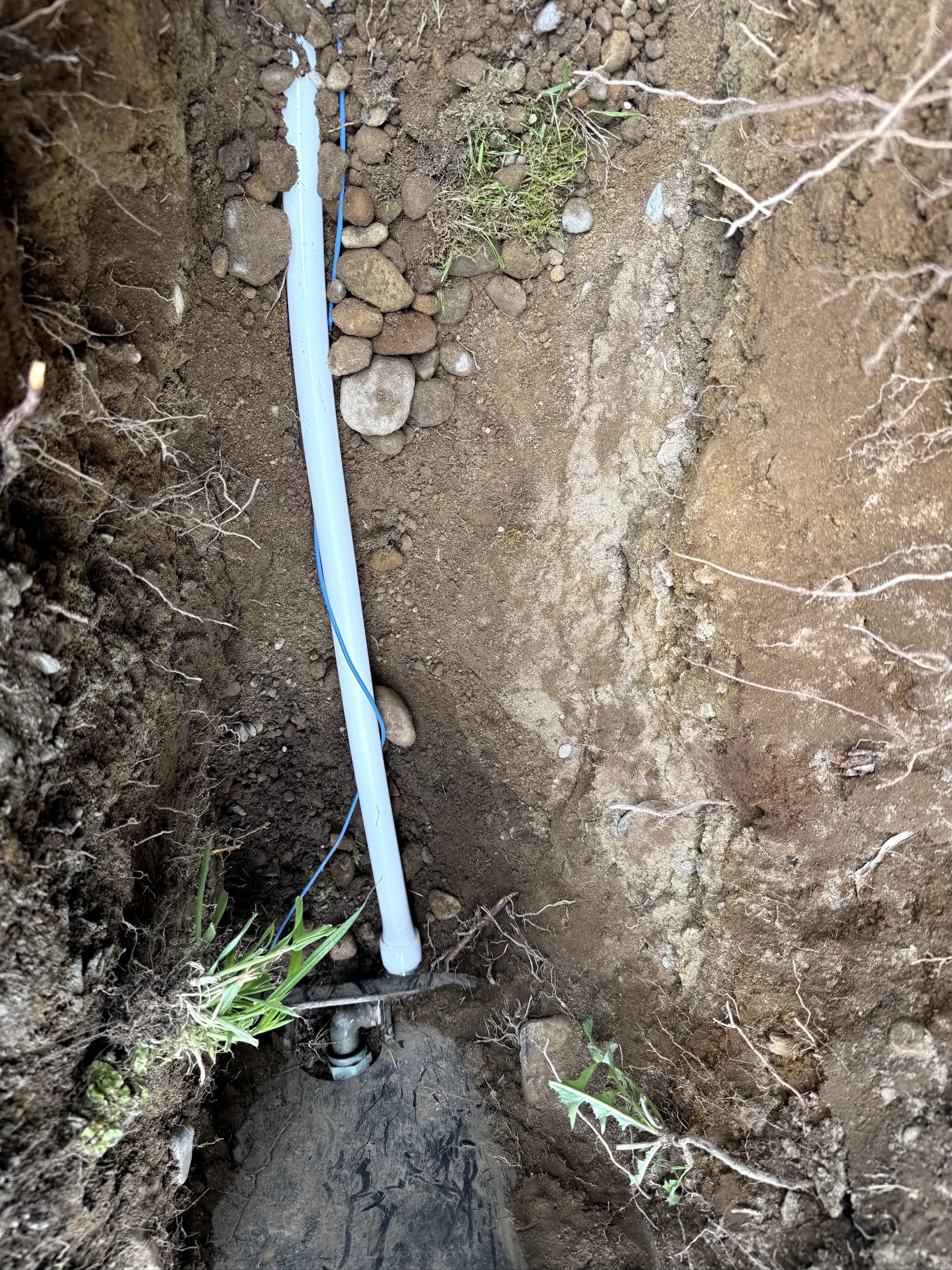 Trenchless water line replacement by Done Right Plumbing at a Woodinville home